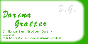 dorina grotter business card